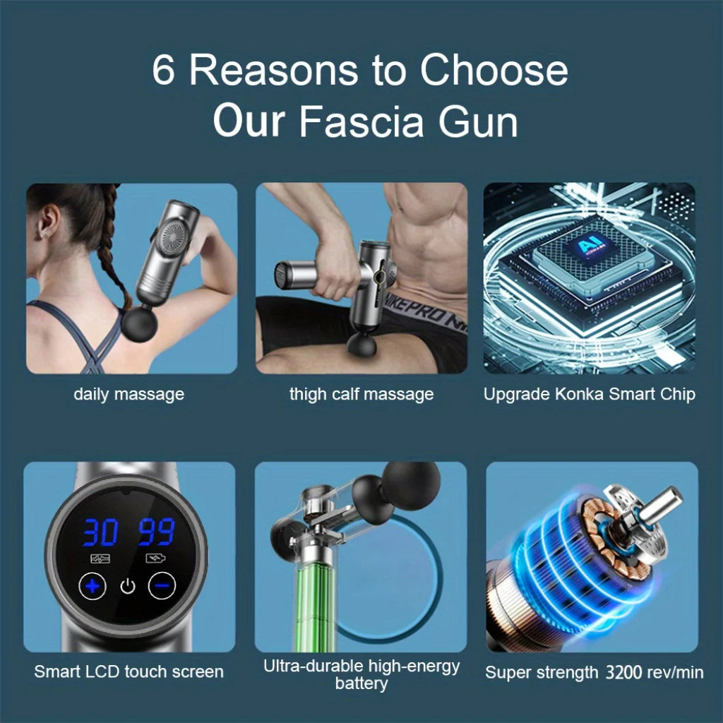 99-Speed Professional Muscle Massage Gun – Deep Tissue Percussion Massager for Neck, Back & Full Body Recovery