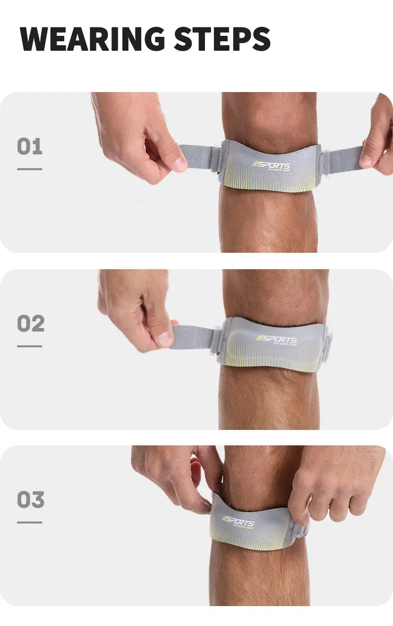 Adjustable Patellar Knee Strap – 2-Piece Support Pads for Running, Sports & Tendon Relief