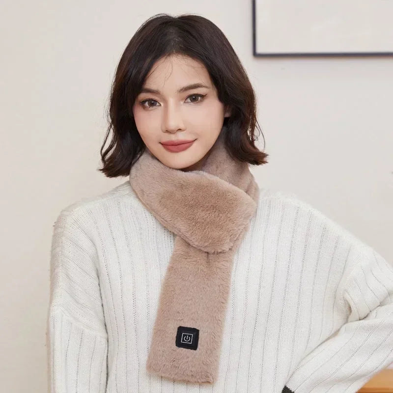 USB Heated Neck Warmer – 3-Level Rechargeable Winter Heating Scarf for Neck Support & Cold Weather Relief