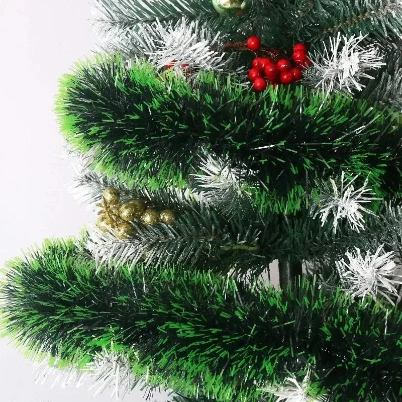 2M Christmas Ribbon Garland – Green PVC Tinsel Cane Ribbon for Tree, Wreath, and Home Holiday Decorations