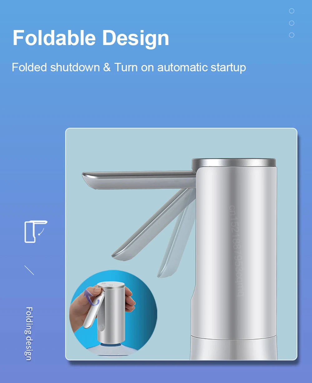 Automatic Water Dispenser – Rechargeable Foldable Pump for 4.5–19L Bottles | Ideal for Pets, Home & Everyday Use