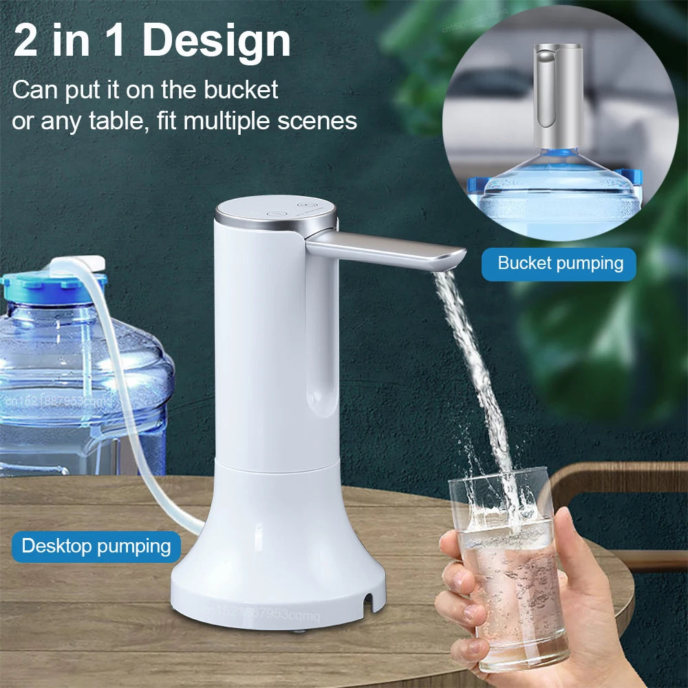 Automatic Water Dispenser – Rechargeable Foldable Pump for 4.5–19L Bottles | Ideal for Pets, Home & Everyday Use
