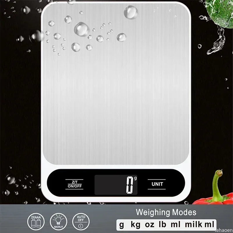 Digital Kitchen Scale 10kg/1g – Waterproof Food & Coffee Scale with Smart LED Display