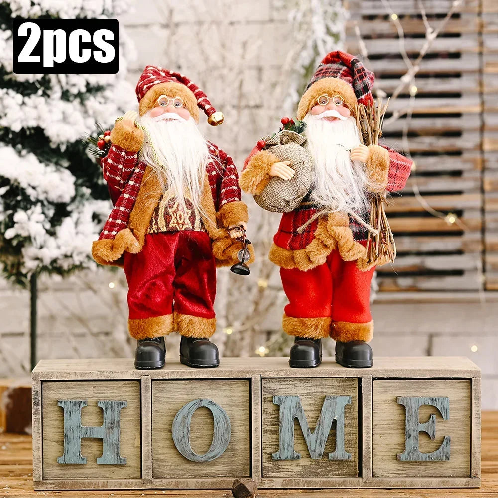 Santa Claus Plush Doll Christmas Decorations – 1–4PCS 30cm Festive Plush Ornaments for Home, Party & New Year 2025 Décor