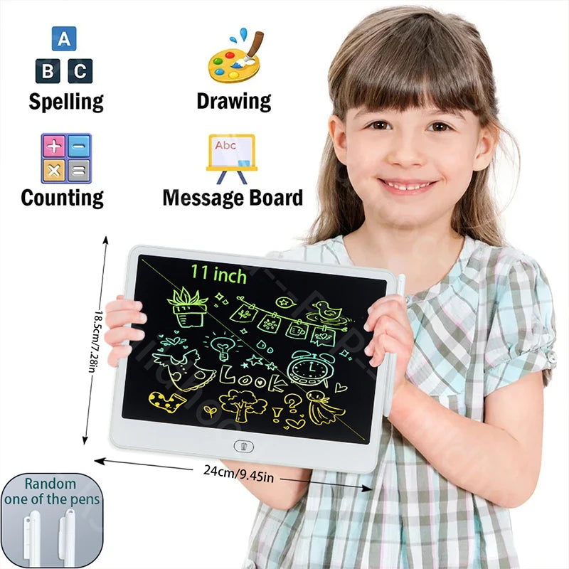LCD Writing & Drawing Tablet – 11/13/16 Inch Educational Drawing Board for Kids (Reusable, Mess-Free Learning Toy)