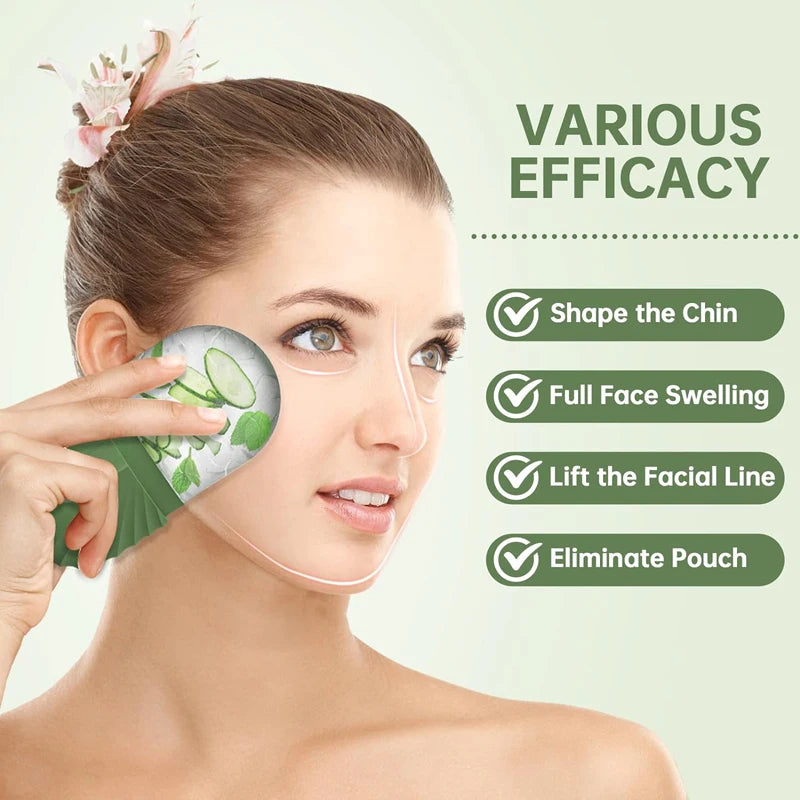 Silicone Ice Face Roller – Reusable Ice Cube Facial Massager for Puffiness, Pore Tightening & Glowing Skin
