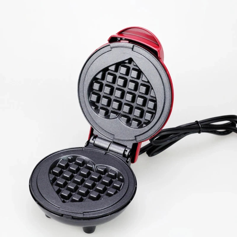 Mini Bubble Waffle Maker – Heart-Shaped Breakfast & Snack Machine for Kids, Parties & Fun Treats (350W)