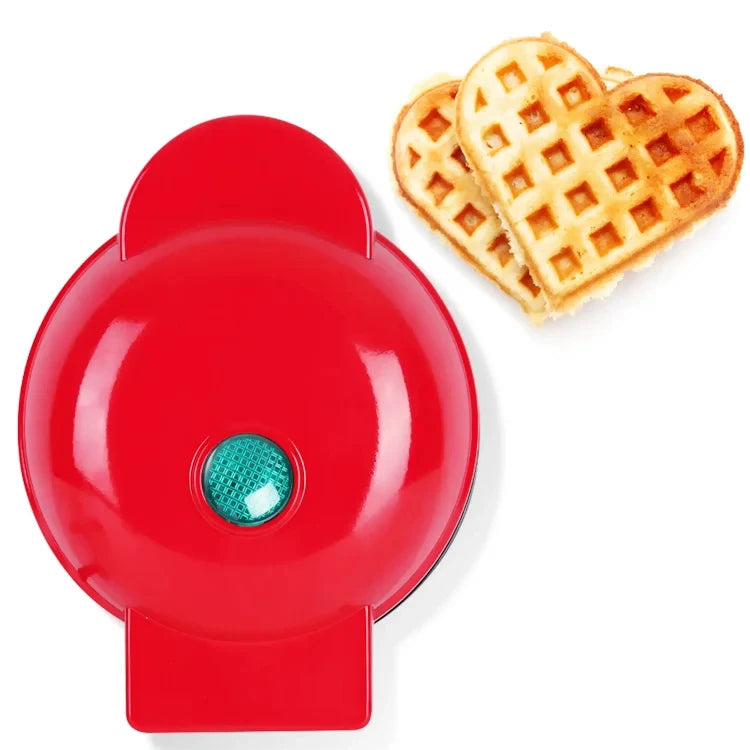 Mini Bubble Waffle Maker – Heart-Shaped Breakfast & Snack Machine for Kids, Parties & Fun Treats (350W)