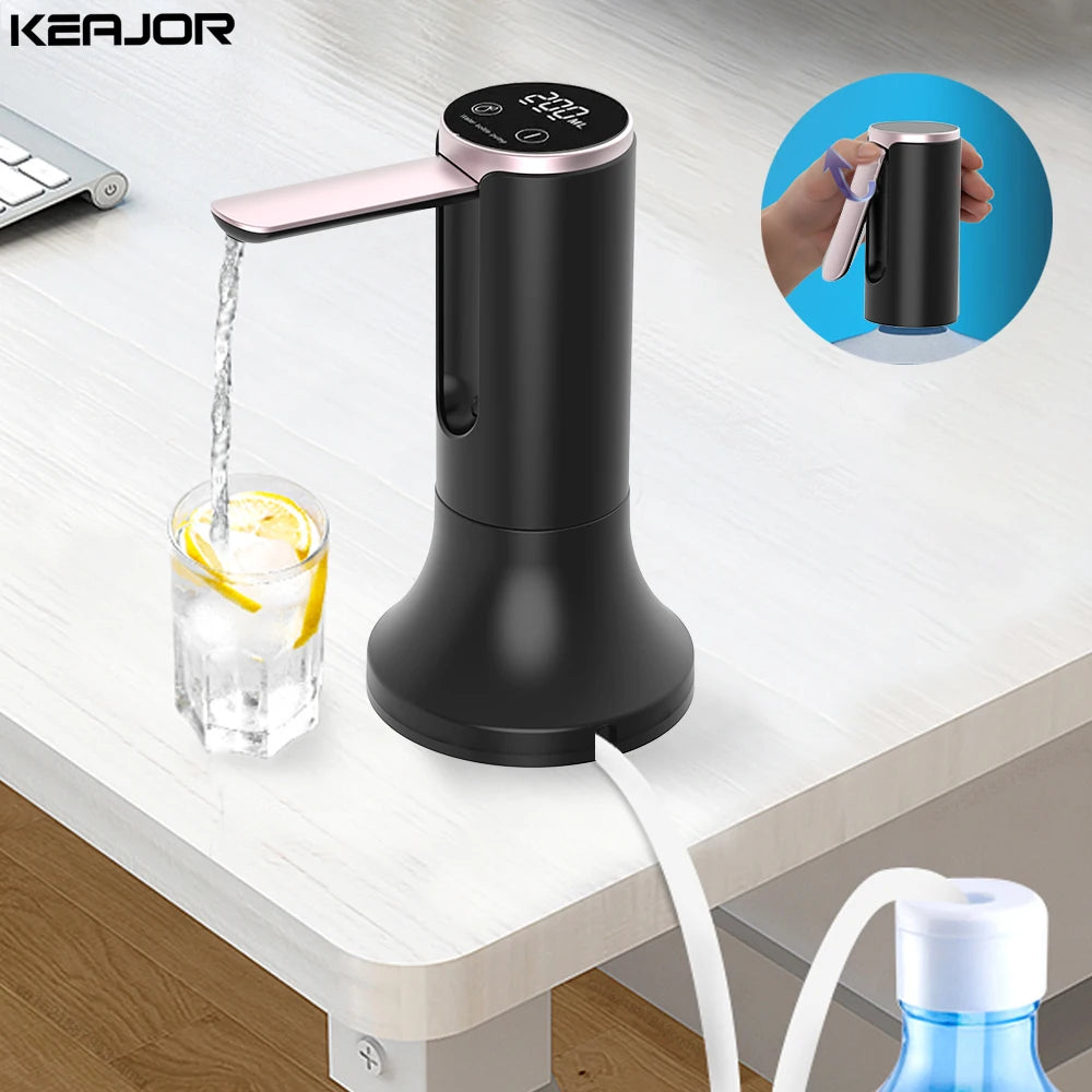 Automatic Water Dispenser – Rechargeable Foldable Pump for 4.5–19L Bottles | Ideal for Pets, Home & Everyday Use