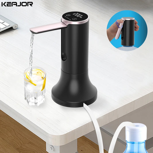Automatic Water Dispenser – Rechargeable Foldable Pump for 4.5–19L Bottles | Ideal for Pets, Home & Everyday Use