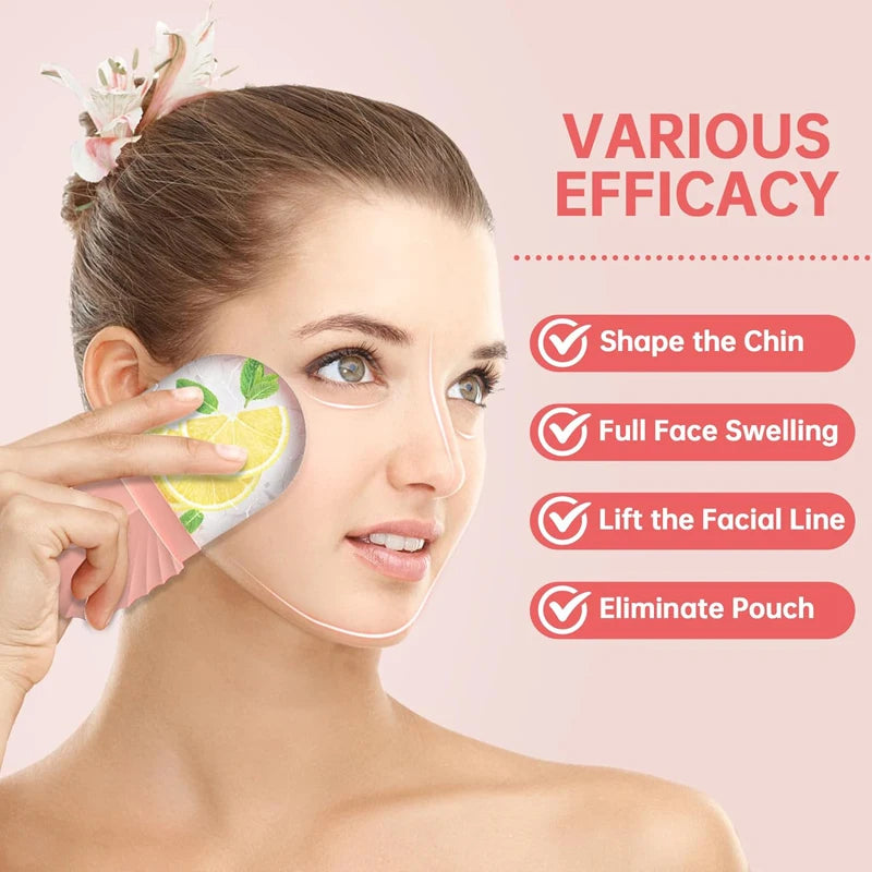 Silicone Ice Face Roller – Reusable Ice Cube Facial Massager for Puffiness, Pore Tightening & Glowing Skin