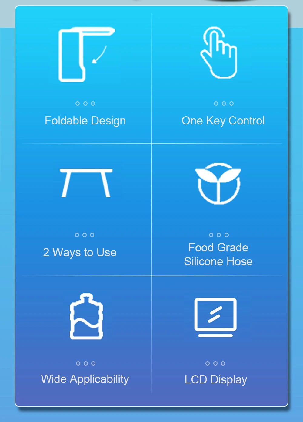 Automatic Water Dispenser – Rechargeable Foldable Pump for 4.5–19L Bottles | Ideal for Pets, Home & Everyday Use