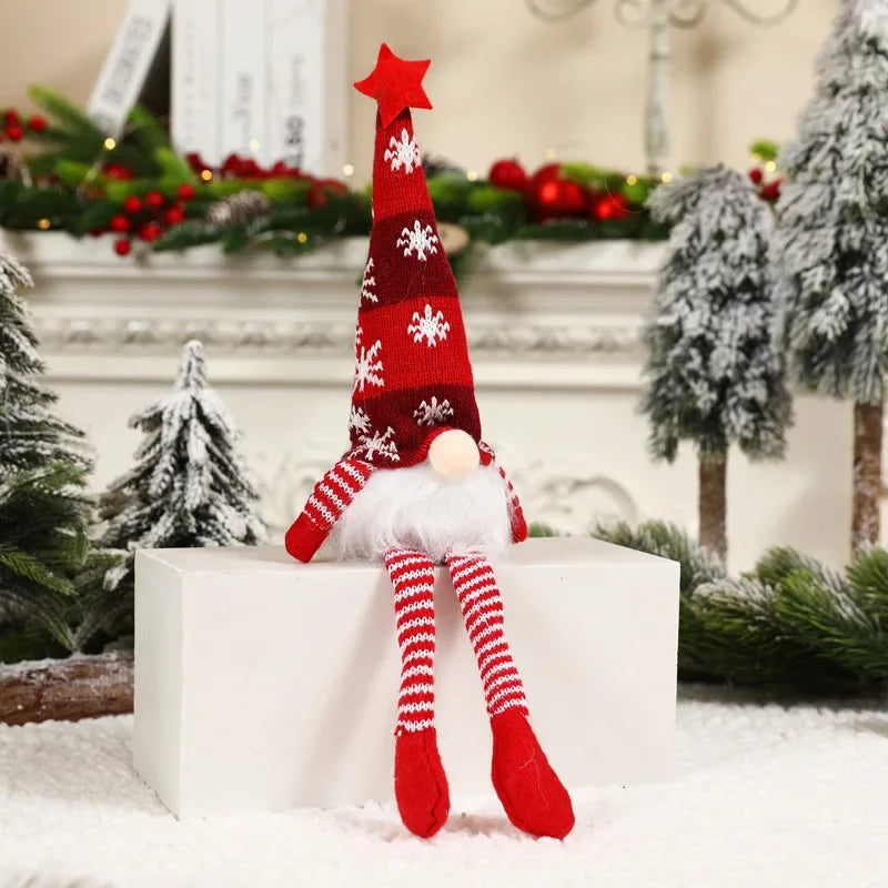 Christmas LED Faceless Gnome Doll – Plush Knitted Ornament Decoration for Home, Tree, and Holiday Gifts