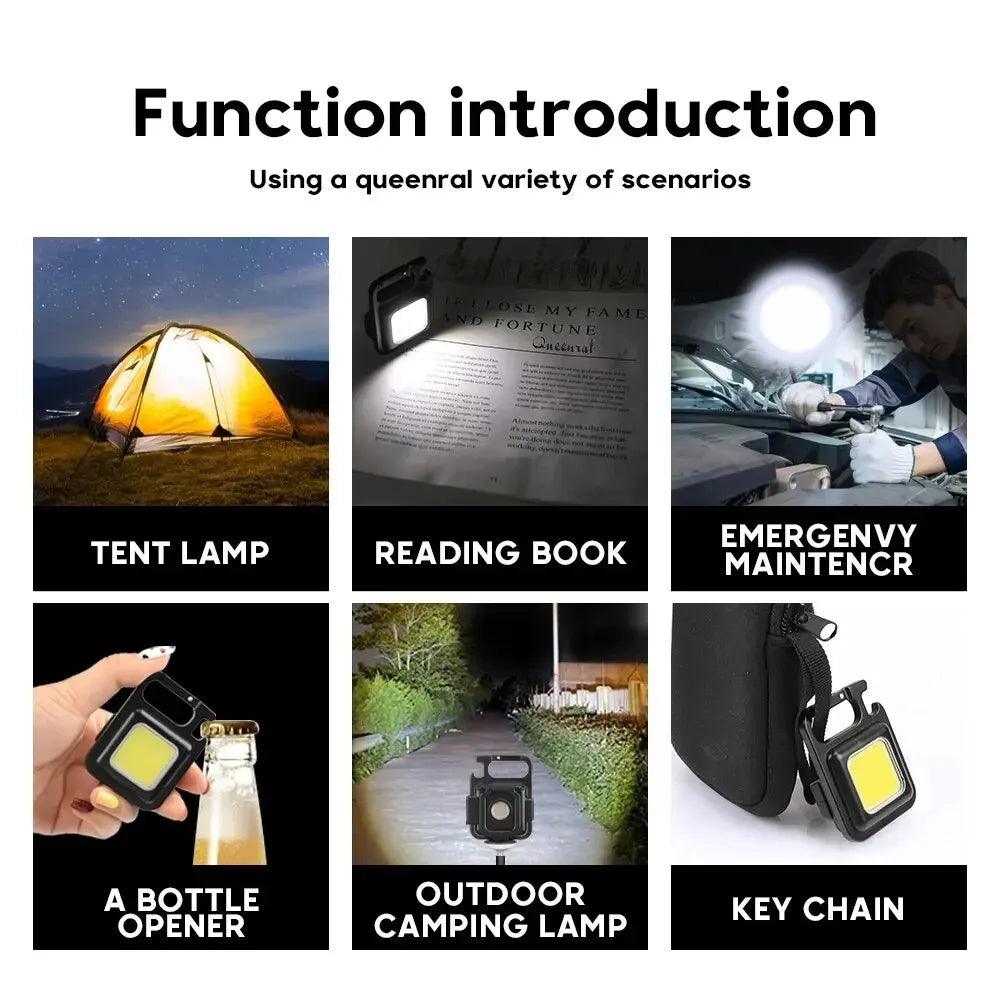 Multifunctional Portable LED Flashlight Keychain - Bargain Tool