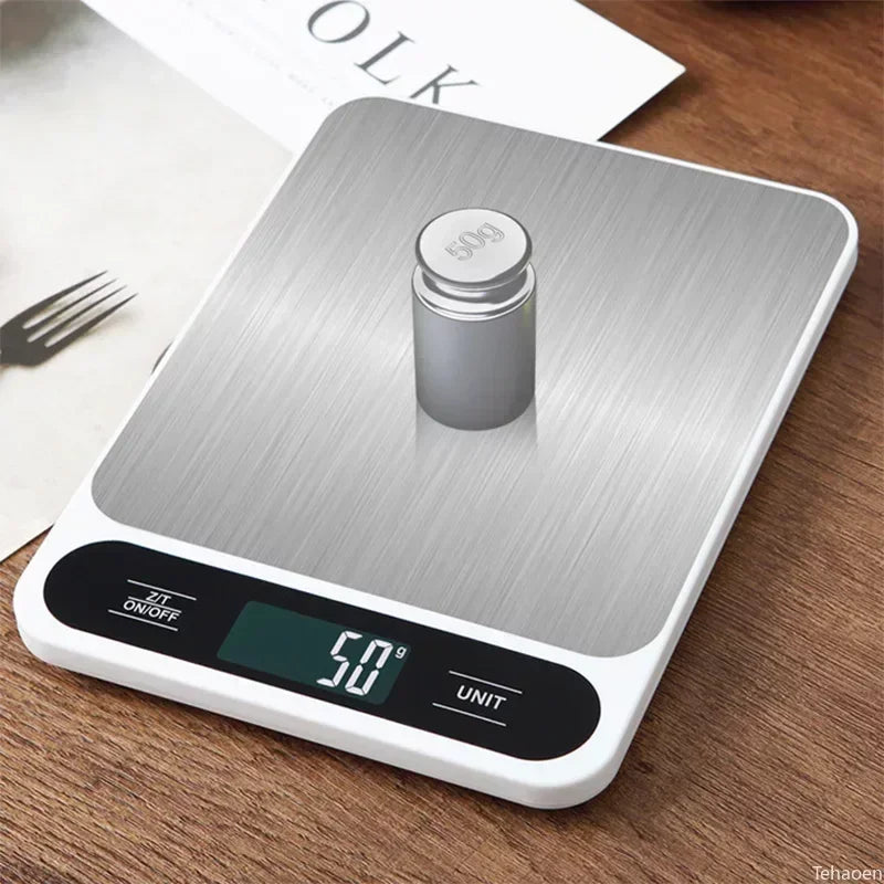Digital Kitchen Scale 10kg/1g – Waterproof Food & Coffee Scale with Smart LED Display