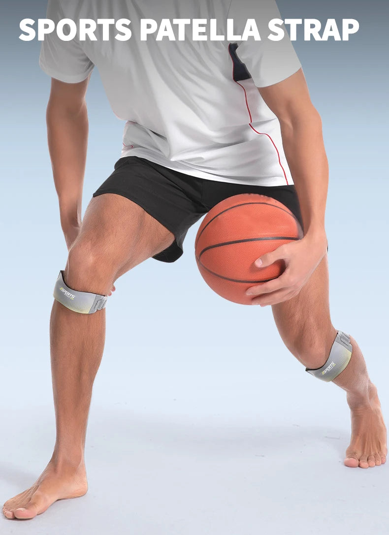 Adjustable Patellar Knee Strap – 2-Piece Support Pads for Running, Sports & Tendon Relief