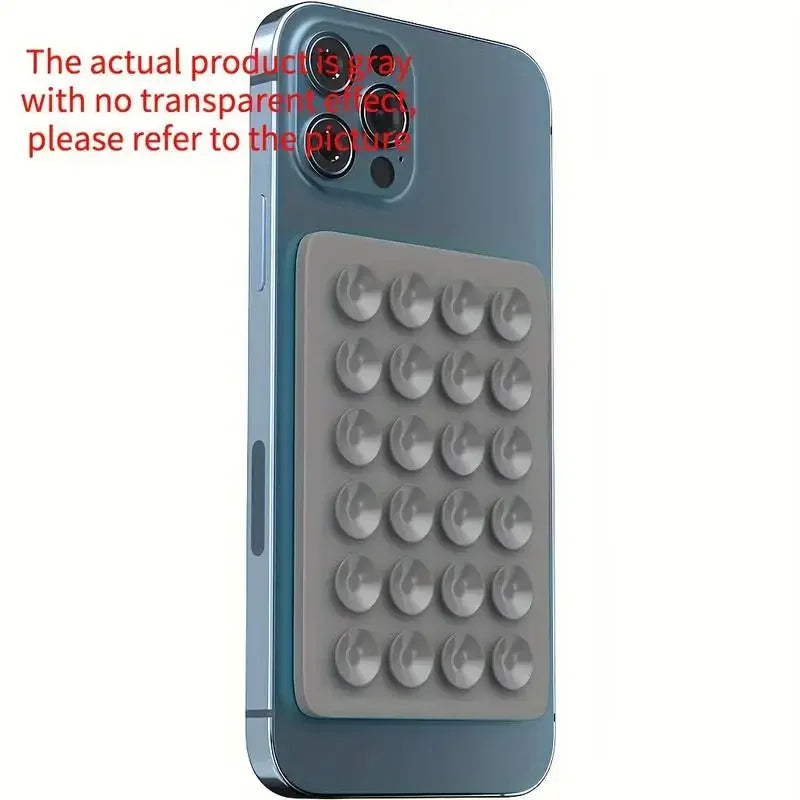 Silicone Suction Phone Holder Mat – Multifunctional Anti-Slip Wall Mount Stand for iPhone and Android