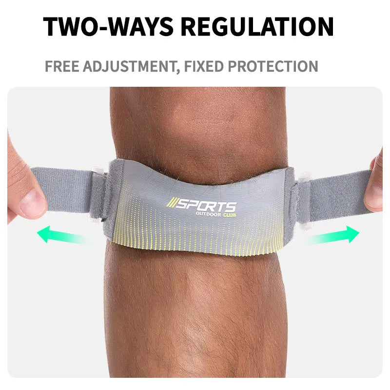 Adjustable Patellar Knee Strap – 2-Piece Support Pads for Running, Sports & Tendon Relief