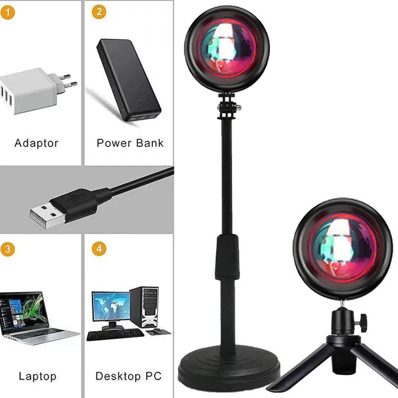 Rainbow Sunset Projector Lamp - Bargain Tool