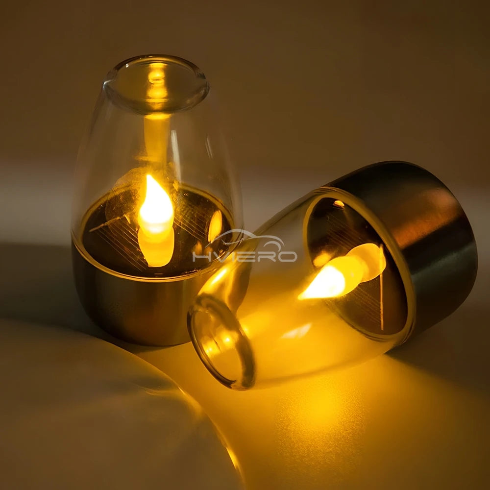 LED Solar Candle Light – Waterproof Flameless Outdoor Night Lamp for Garden, Patio, and Wedding Decor