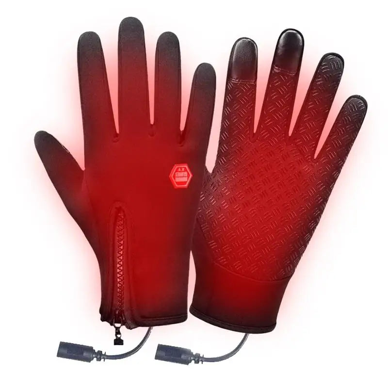 USB Heated Gloves – Touchscreen Waterproof Winter Hand Warmers for Cycling, Driving & Outdoor Cold Weather