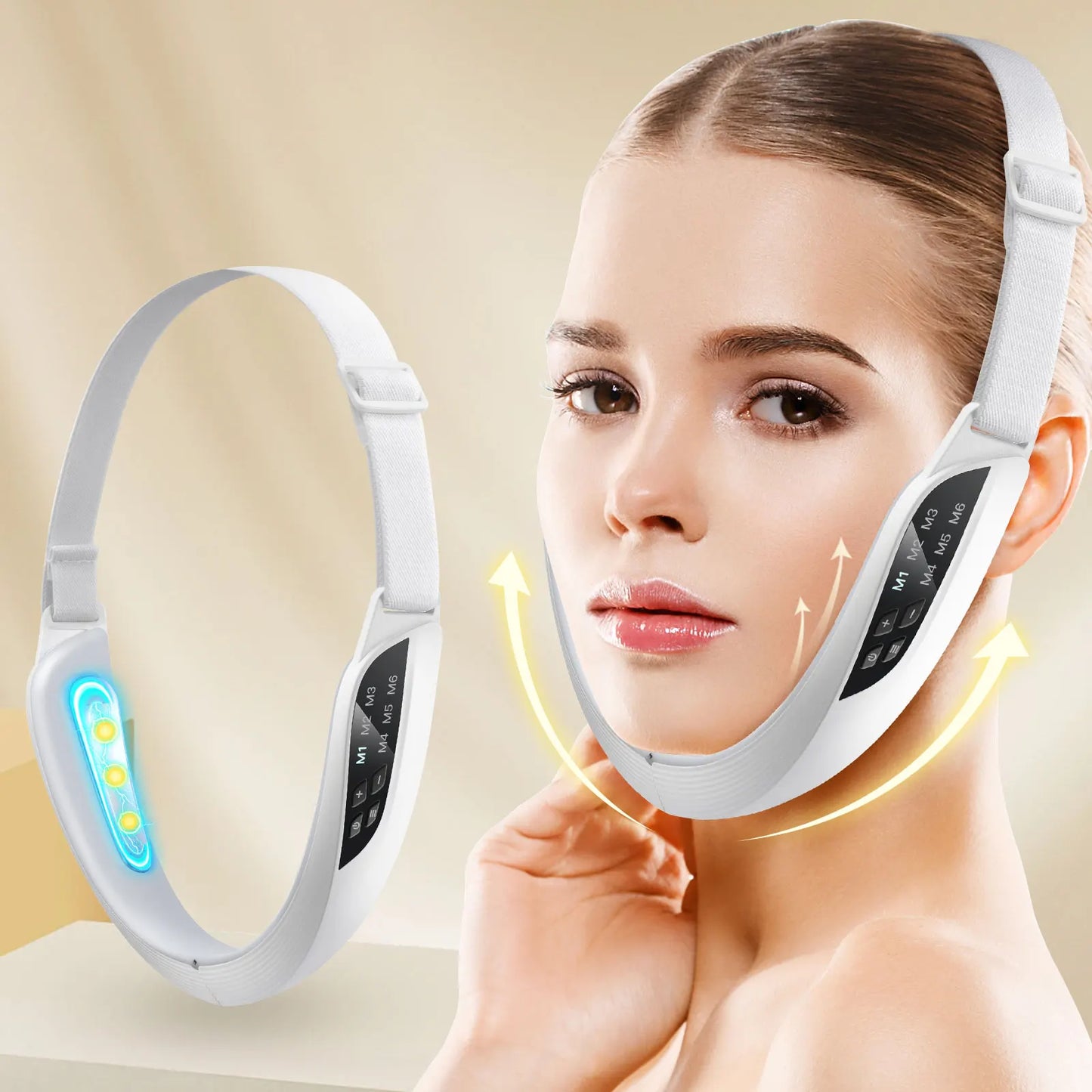 EMS Face Lifting Massager – Anti-Wrinkle V-Face Slimming Device with LED Therapy for Double Chin and Facial Contouring