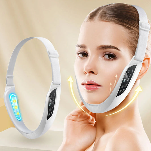 EMS Face Lifting Massager – Anti-Wrinkle V-Face Slimming Device with LED Therapy for Double Chin and Facial Contouring