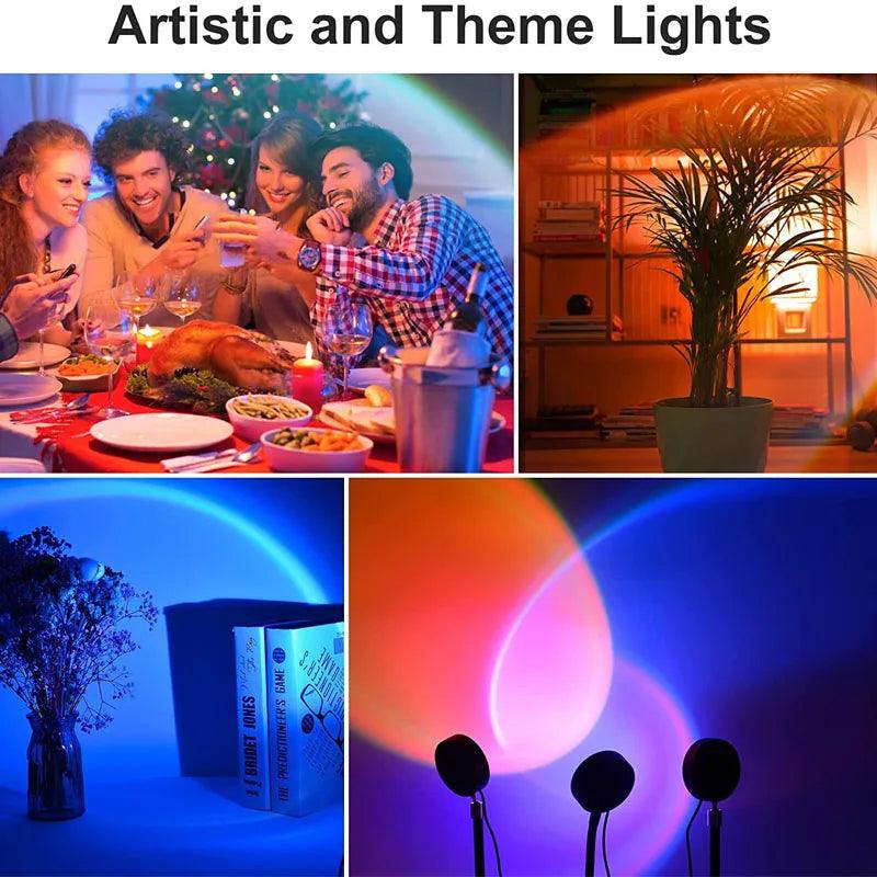Rainbow Sunset Projector Lamp - Bargain Tool