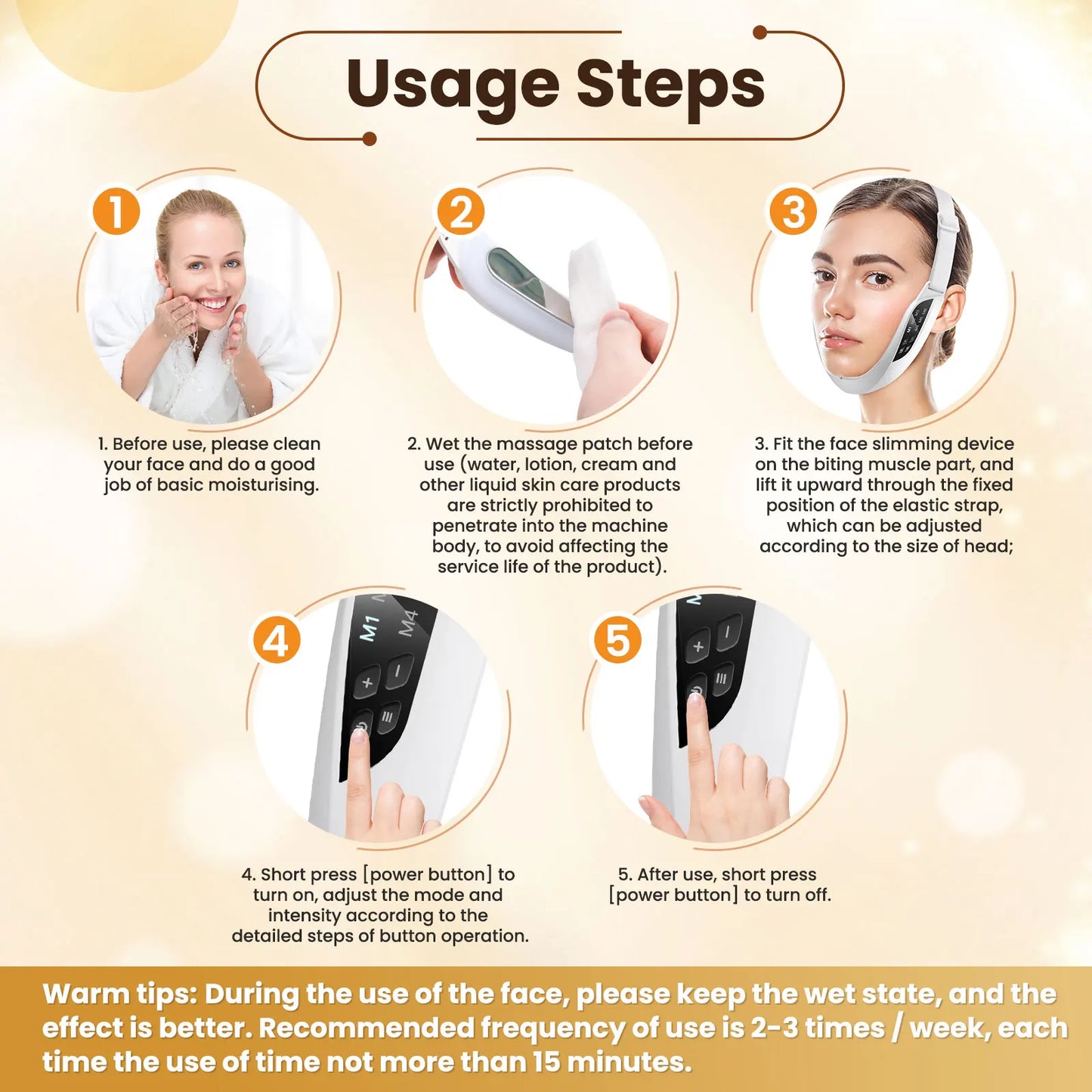 EMS Face Lifting Massager – Anti-Wrinkle V-Face Slimming Device with LED Therapy for Double Chin and Facial Contouring