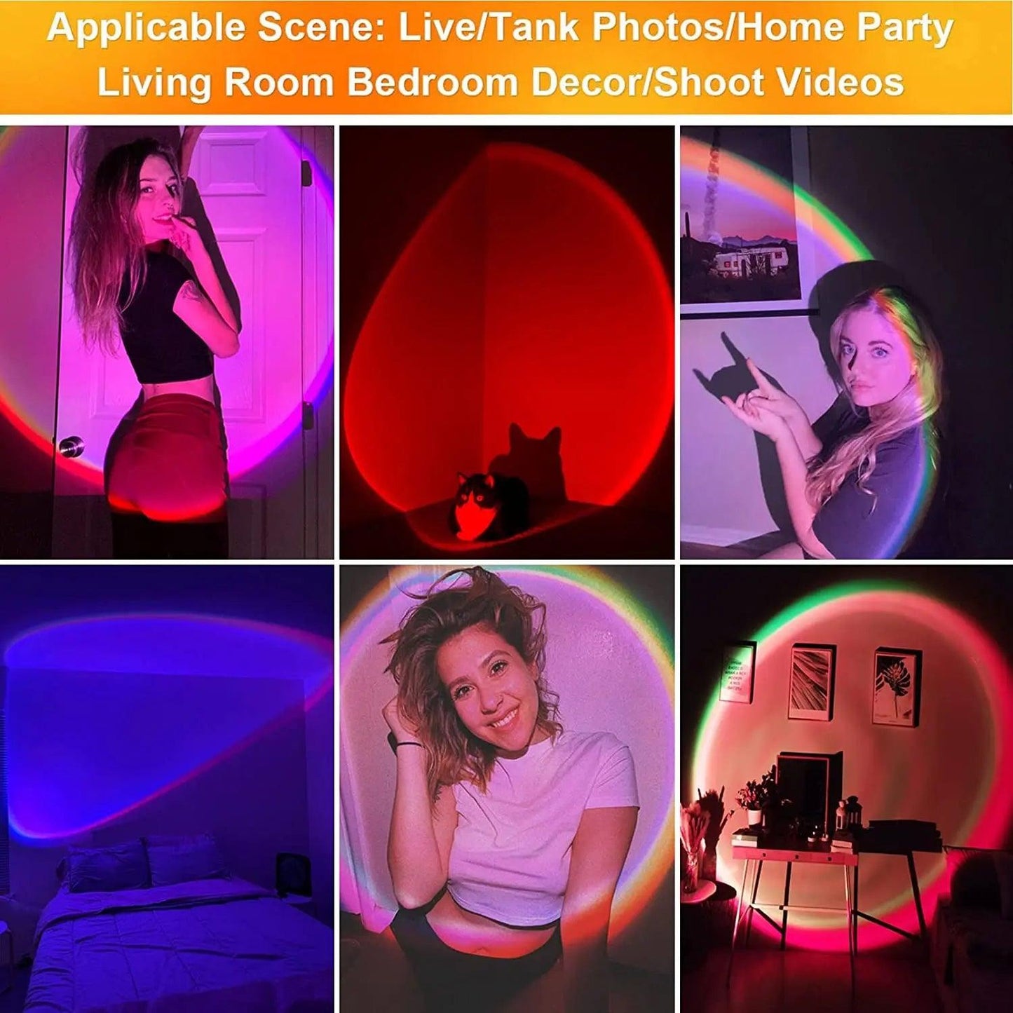 Rainbow Sunset Projector Lamp - Bargain Tool