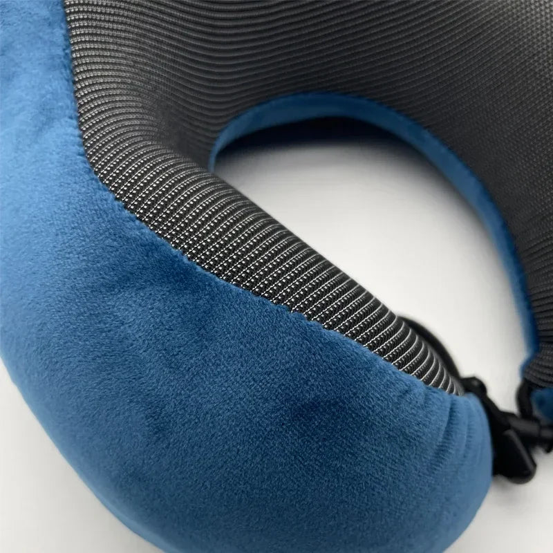 U-Shaped Memory Foam Travel Pillow – Soft Massage Neck Support Cushion for Airplane, Sleep, and Cervical Comfort