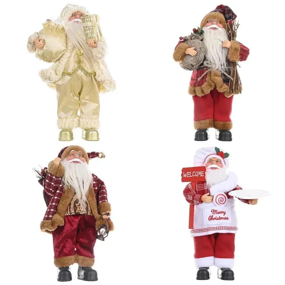 Santa Claus Plush Doll Christmas Decorations – 1–4PCS 30cm Festive Plush Ornaments for Home, Party & New Year 2025 Décor