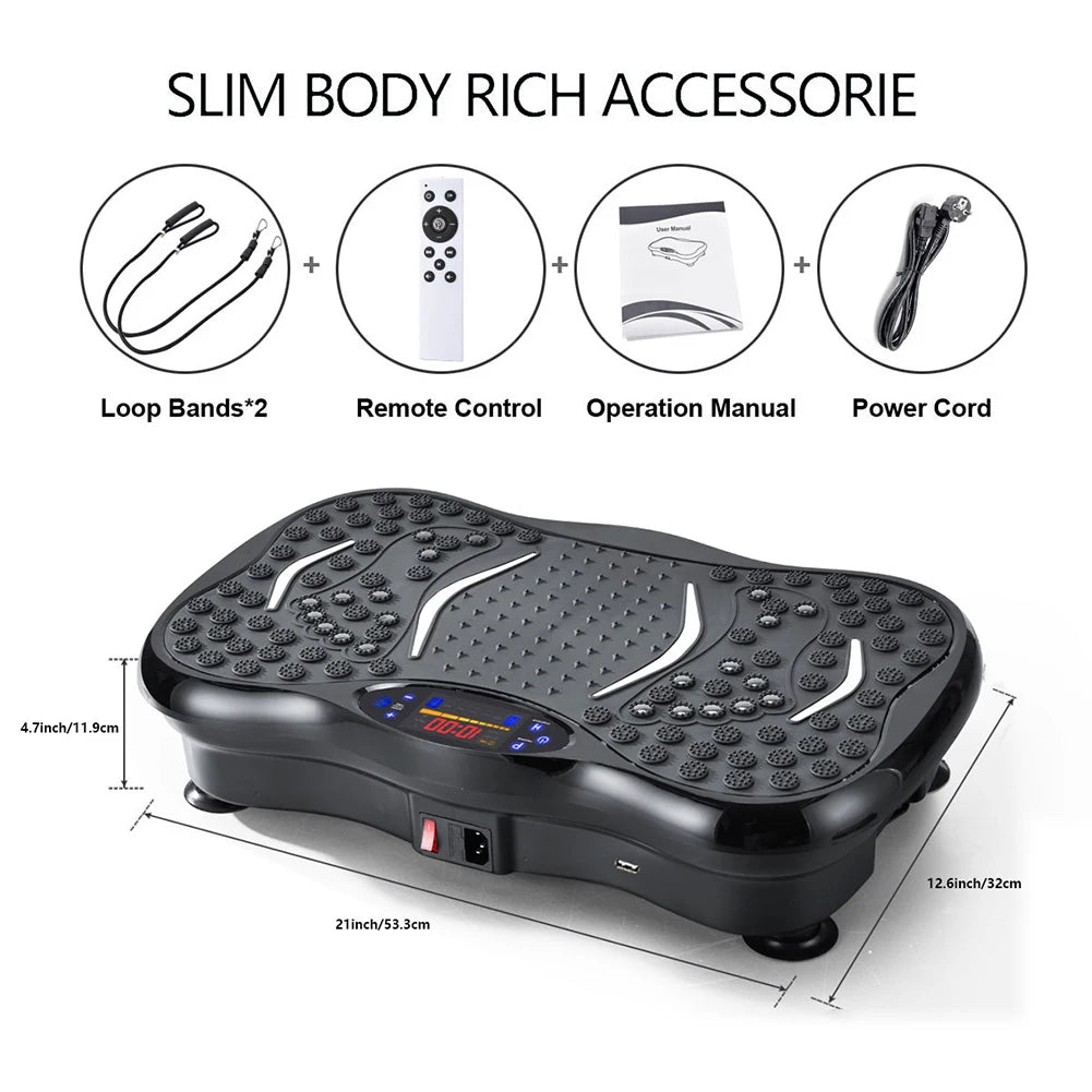 Vibration Plate Exercise Machine – Full Body Shaker with Adjustable Speed, Bluetooth Music & Weight Loss Support