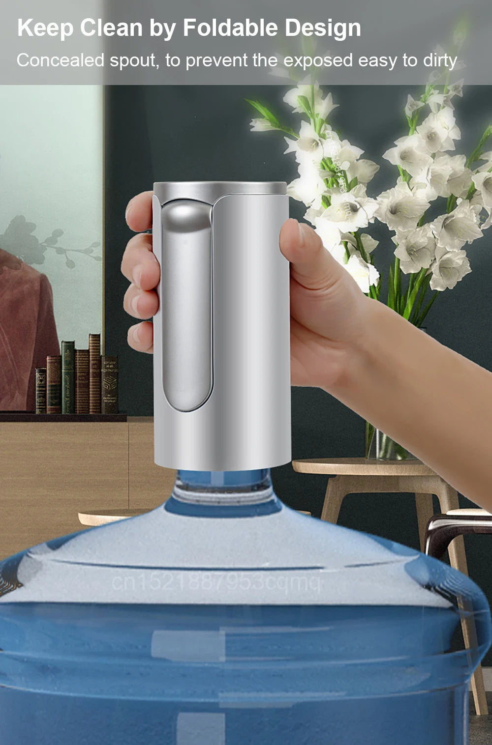 Automatic Water Dispenser – Rechargeable Foldable Pump for 4.5–19L Bottles | Ideal for Pets, Home & Everyday Use