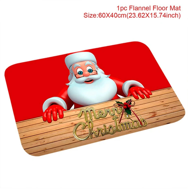 Christmas Door Mat – Santa Claus Merry Christmas Outdoor Rug for Home, Porch, and Holiday Decorations 2025