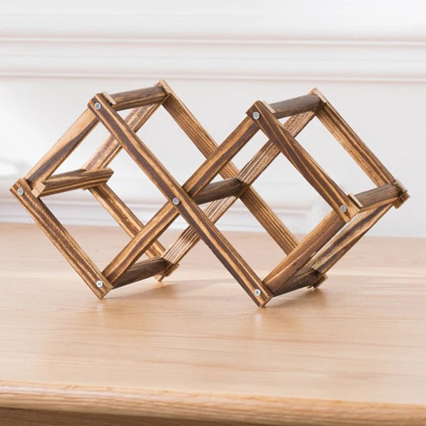 Wooden Wine Rack Display Stand – 3/10 Bottle Countertop Wine Holder and Kitchen Storage Organizer