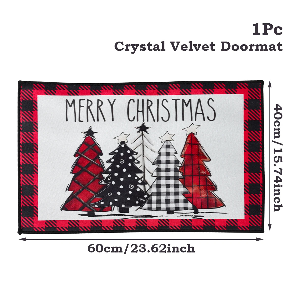 Christmas Door Mat – Santa Claus Merry Christmas Outdoor Rug for Home, Porch, and Holiday Decorations 2025
