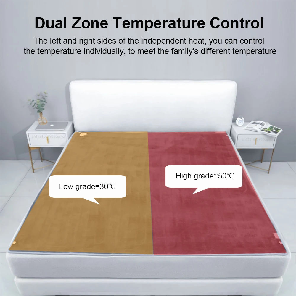 Electric Heating Blanket – Automatic Thermostat Bed Warmer Mattress Pad for Winter Comfort (220V EU Plug)