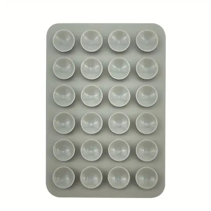 Silicone Suction Phone Holder Mat – Multifunctional Anti-Slip Wall Mount Stand for iPhone and Android