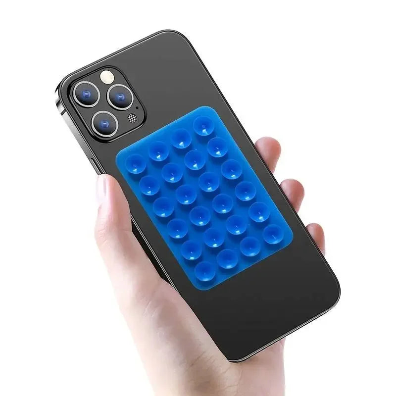 Silicone Suction Phone Holder Mat – Multifunctional Anti-Slip Wall Mount Stand for iPhone and Android