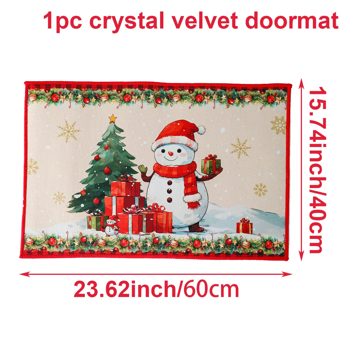 Christmas Door Mat – Santa Claus Merry Christmas Outdoor Rug for Home, Porch, and Holiday Decorations 2025