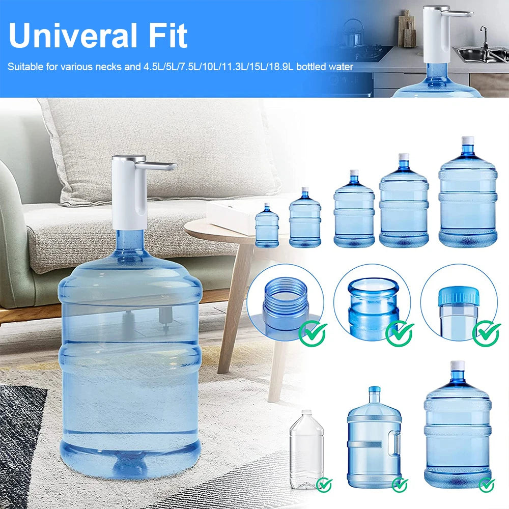 Automatic Water Dispenser – Rechargeable Foldable Pump for 4.5–19L Bottles | Ideal for Pets, Home & Everyday Use