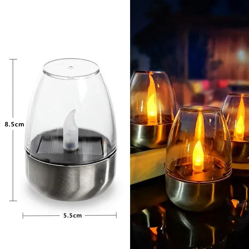 LED Solar Candle Light – Waterproof Flameless Outdoor Night Lamp for Garden, Patio, and Wedding Decor