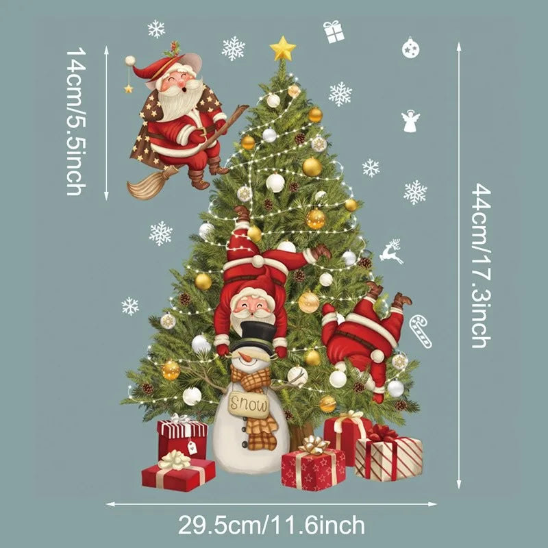 Christmas Wall and Window Stickers – Merry Christmas 2024 Home Decorations, Xmas Ornaments & New Year 2025 Décor