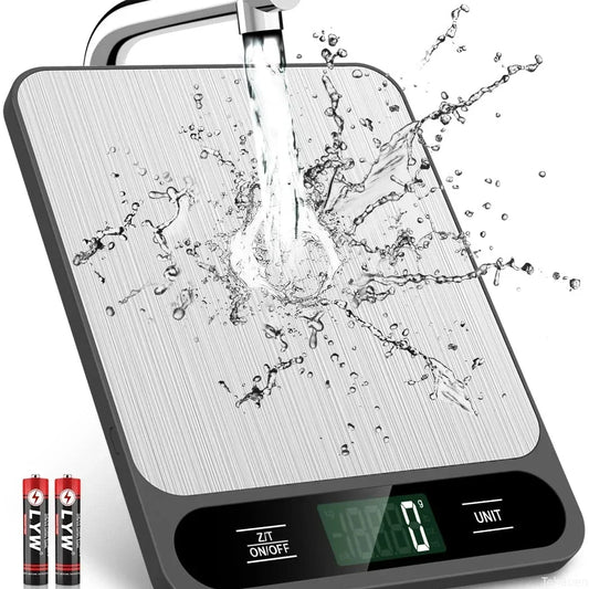 Digital Kitchen Scale 10kg/1g – Waterproof Food & Coffee Scale with Smart LED Display
