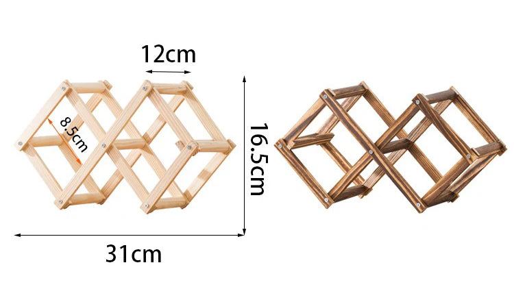 Wooden Wine Rack Display Stand – 3/10 Bottle Countertop Wine Holder and Kitchen Storage Organizer