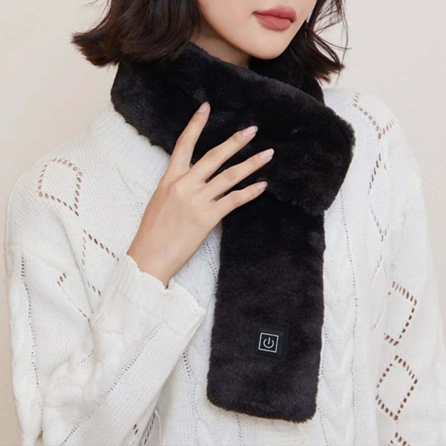 USB Heated Neck Warmer – 3-Level Rechargeable Winter Heating Scarf for Neck Support & Cold Weather Relief