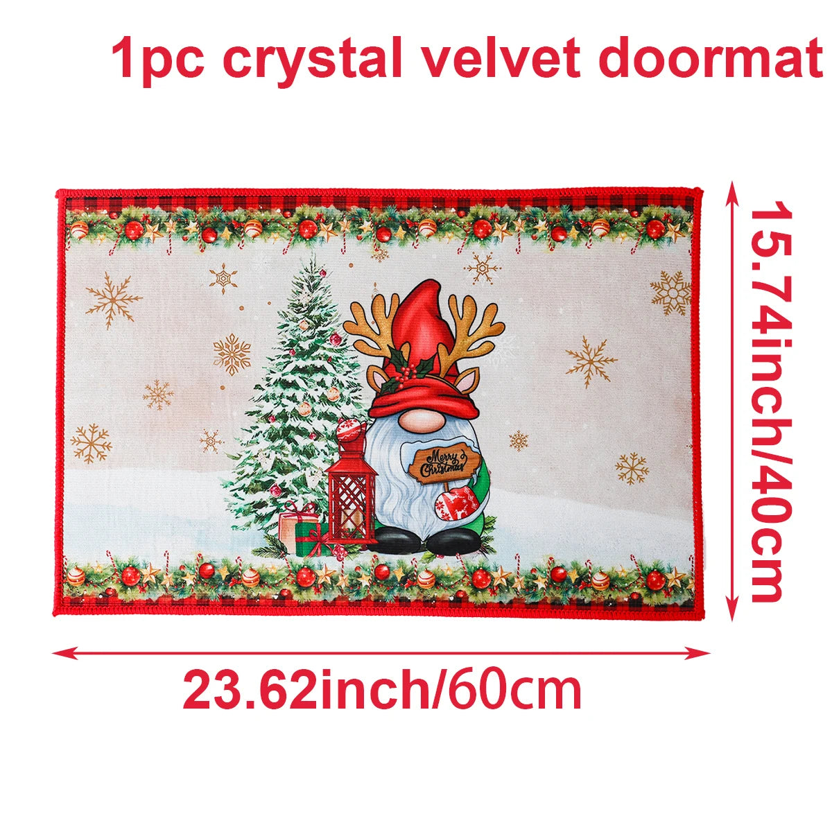 Christmas Door Mat – Santa Claus Merry Christmas Outdoor Rug for Home, Porch, and Holiday Decorations 2025