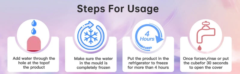 Silicone Ice Face Roller – Reusable Ice Cube Facial Massager for Puffiness, Pore Tightening & Glowing Skin