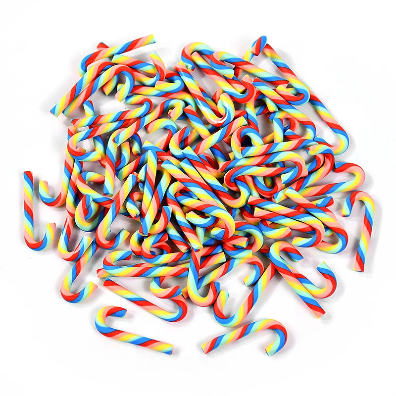 Mini Candy Cane Christmas Decorations – 10/30/50pcs Red & White Resin Ornaments for DIY Crafts, Tree & Home Décor 2025